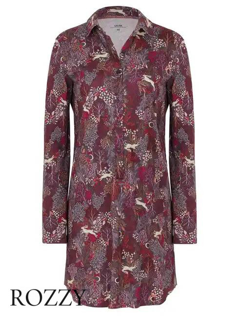 Сорочка хлопковая Calida Favourites Butterfly 31533 фиолетовый