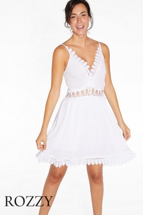 Платье пляжное вискозное Ysabel Mora 85818 белый
