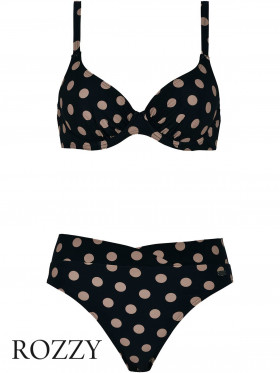 Купальник раздельный Naturana 72552 черный/горох Ф