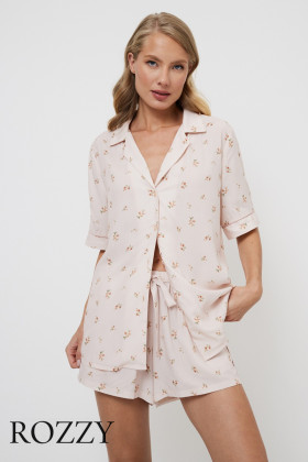 Пижама вискозная Aruelle Freesia пудровый