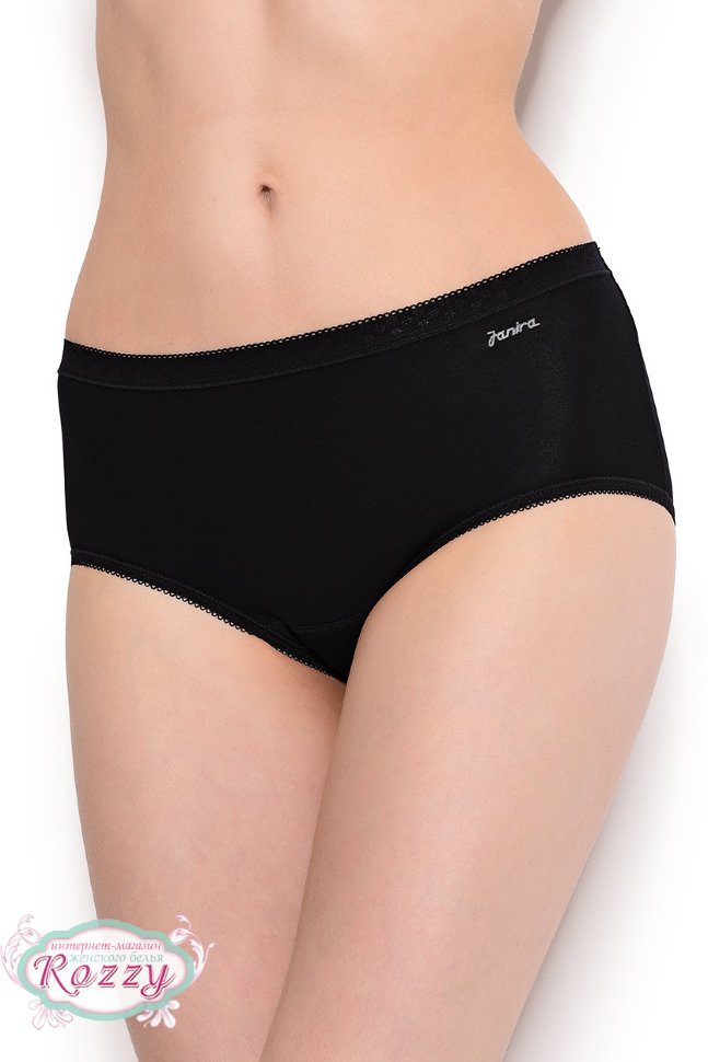 Трусы классика хлопковые Janira Maxi 31641 (2 шт.) белый, ванильный, песочный, черный