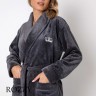 Халат флисовый Aruelle Keira Dark Grey графитовый 