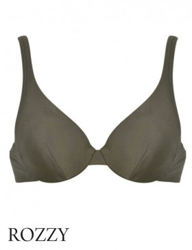 Бюстгальтер купальный Naturana 77060 черный/хаки Ф