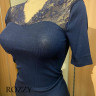 Футболка шерстяная Nina Von C Wool Silk 29460387 синий
