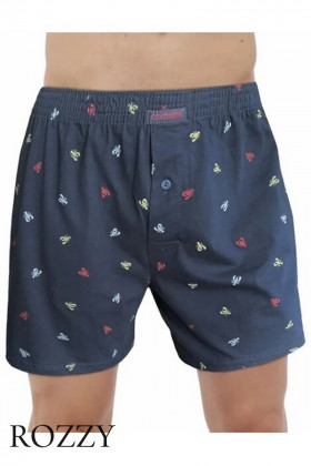 Трусы боксеры мужские Cornette 002/008-19 темно-синий/красный