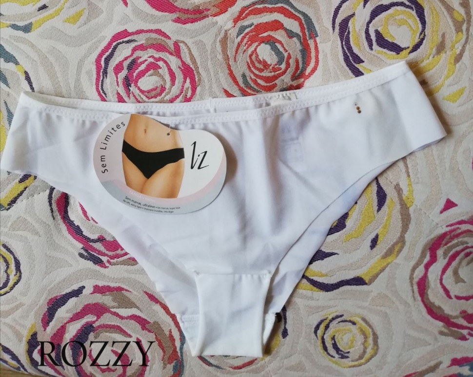 Трусы бразильяна обрезные LIZ 50593 белый, серый