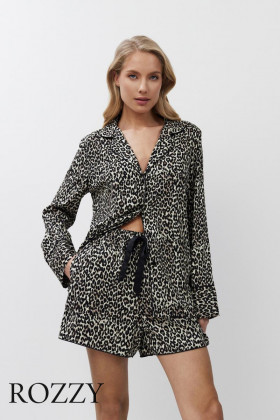 Пижама вискозная Aruelle Leona леопардовый