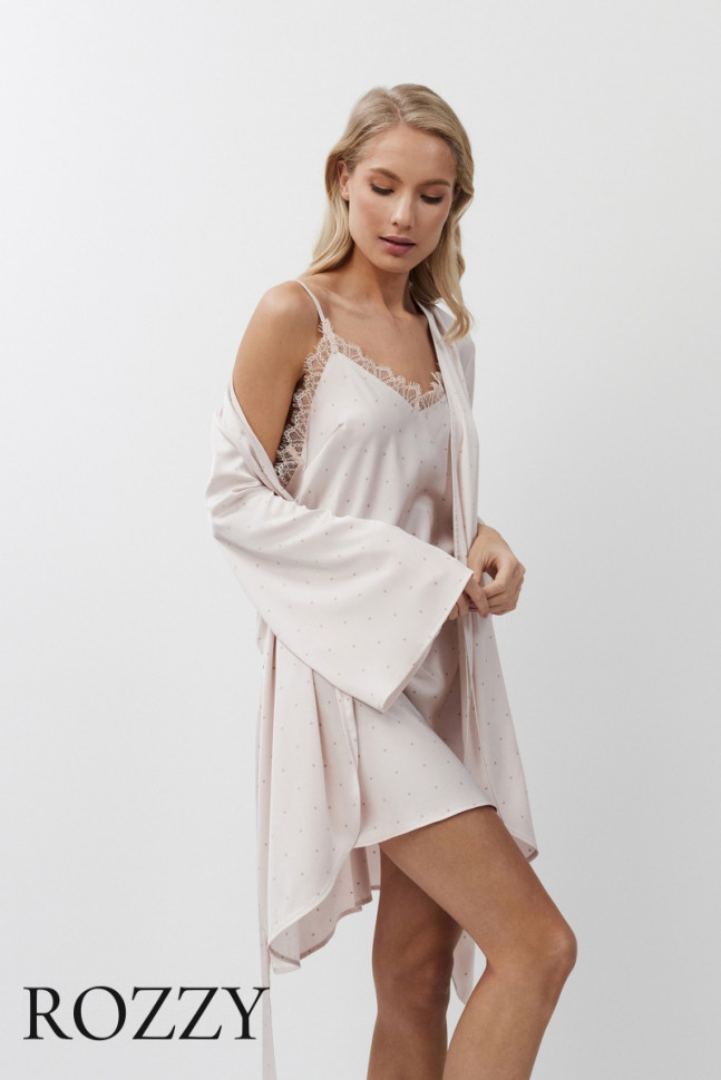 Сорочка атласная Aruelle Gwen светло-розовый