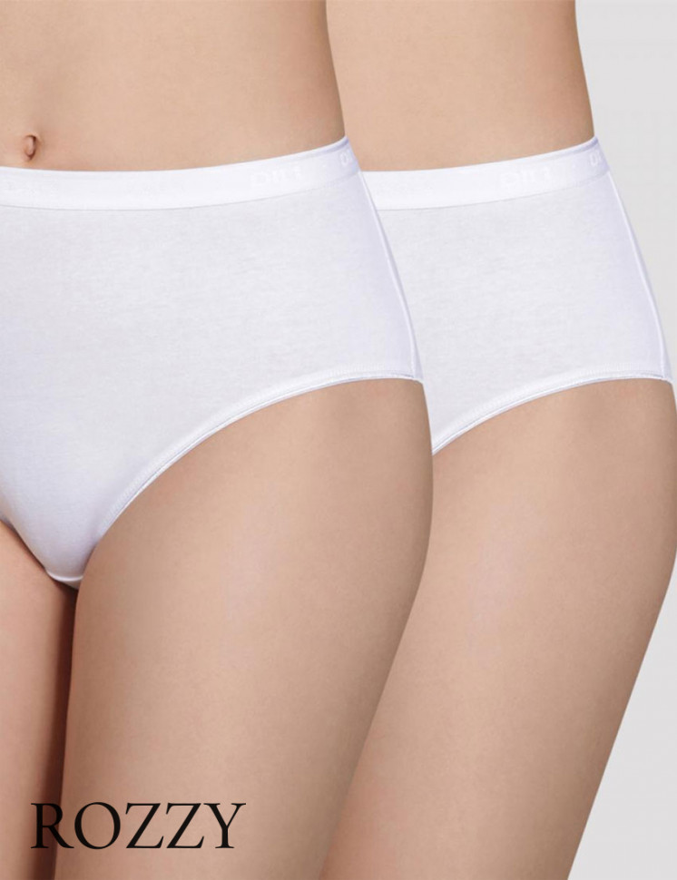 Трусы классика хлопковые DIM Coton Bio 4D98 белый (уп.2шт.)