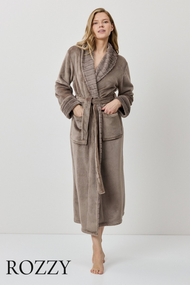 Халат флисовый Aruelle Demi Taupe тауп