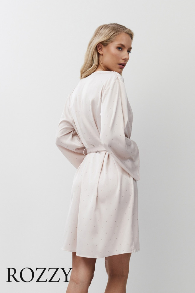 Халат атласный Aruelle Gwen светло-розовый