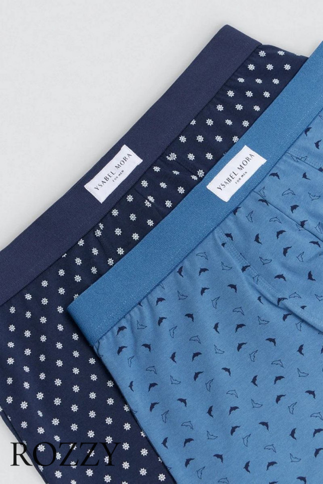 Трусы шорты мужские Ysabel Mora 20397 темно-синий/джинс (уп.2шт.)