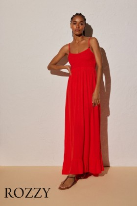 Платье пляжное вискозное Ysabel Mora 85920 красный