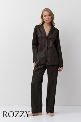 Пижама хлопковая Aruelle Noemie шоколадный