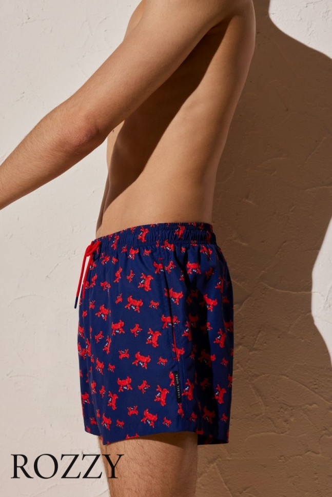 Шорты купальные мужские Ysabel Mora 90121 темно-синий/красный