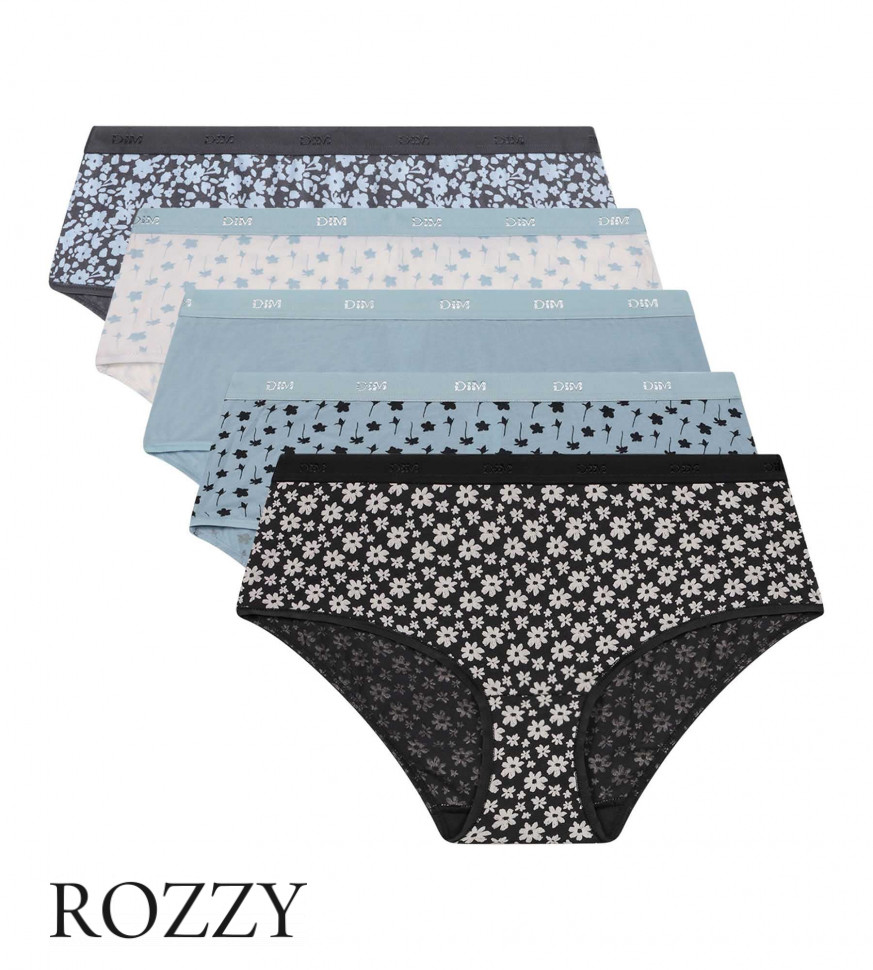 Трусы шорты хлопковые DIM Les Pockets Cotton 4C20/5 колокольчик (уп.5шт.)