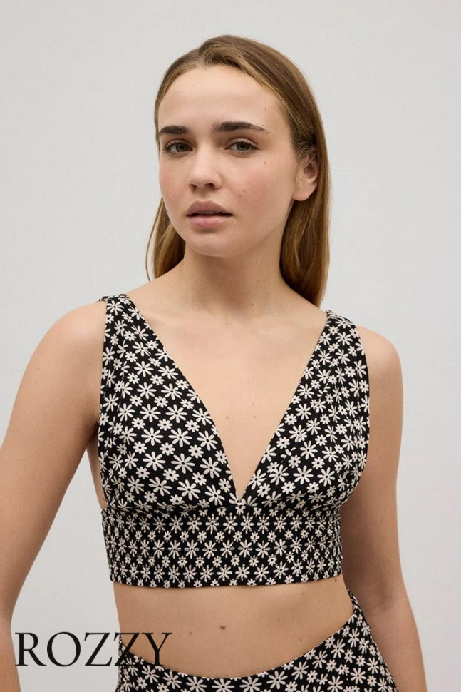 Топ пляжный Ysabel Mora 86108 черный/белый