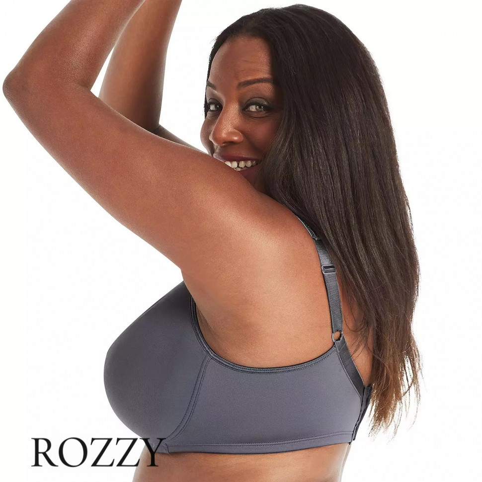 Бюстгальтер спортивный без косточек Playtex 4803 серо-голубой