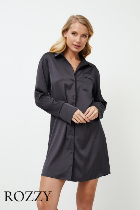 Сорочка атласная Aruelle Agatha графитовый