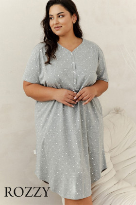 Сорочка хлопковая Taro Meg Maxi 3326/3367 серый