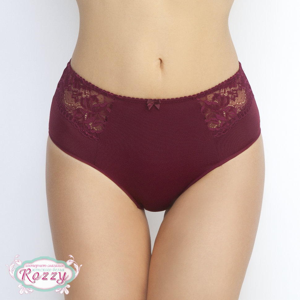 Трусы классика Senselle by Felina Summer Rose Lace 22018 бургундское вино