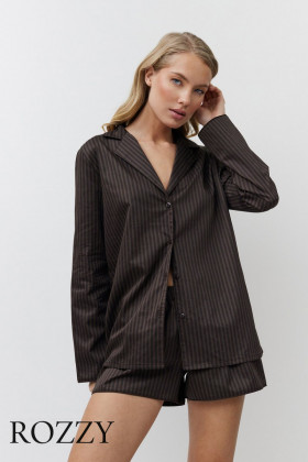 Пижама хлопковая Aruelle Noemie шоколадный