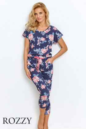 Пижама хлопковая Taro Ellie 2881 темно-синий/розовый