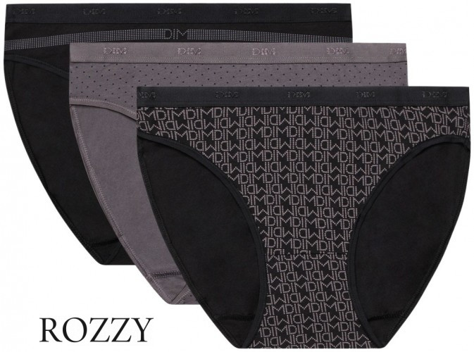 Трусы слипы хлопковые DIM Les Pockets Cotton 4C17 логотип (уп.3шт.) 