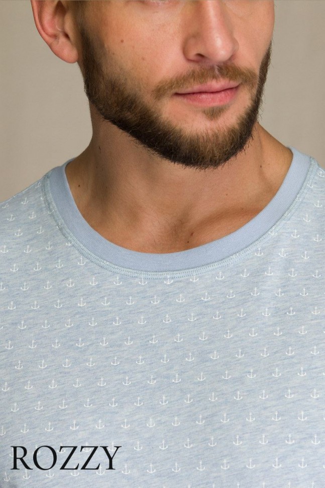 Пижама мужская Key MNS 810 A21 голубой/фиолетовый