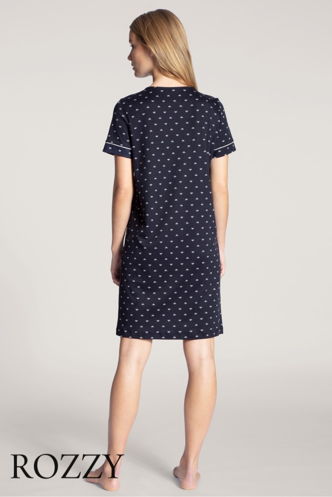 Сорочка хлопковая Calida 33329 синий/принт 