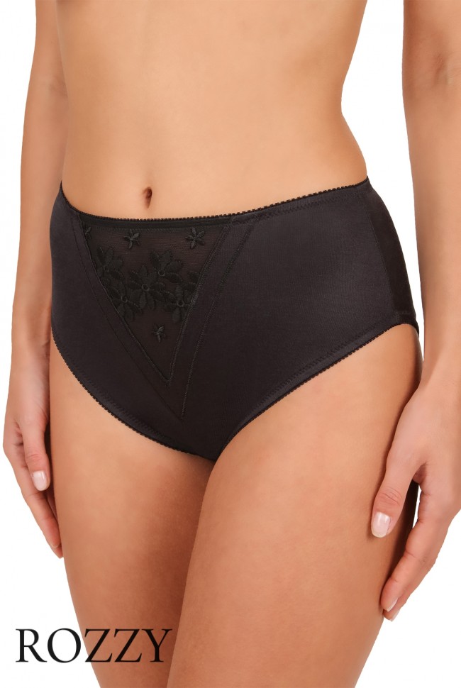 Трусы классика Felina Swiss Broderie 1355 черный К+Ф