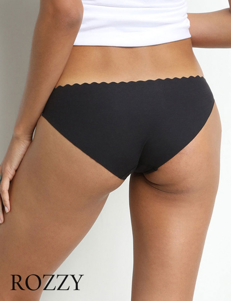 Трусы слипы обрезные хлопковые DIM Body Touch Cotton 04NR черный/белый (уп.2шт.)