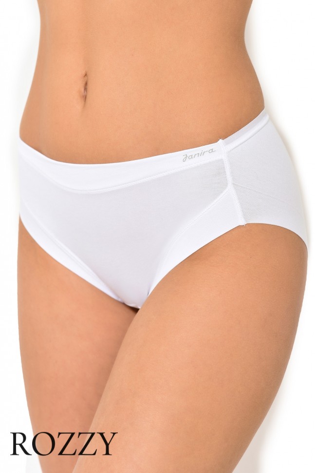 Трусы классика хлопковые Janira Cotton Band 31862 белый, песочный, черный 