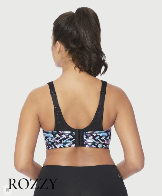 Бюстгальтер спортивный Glamorise GI9167 черный/принт