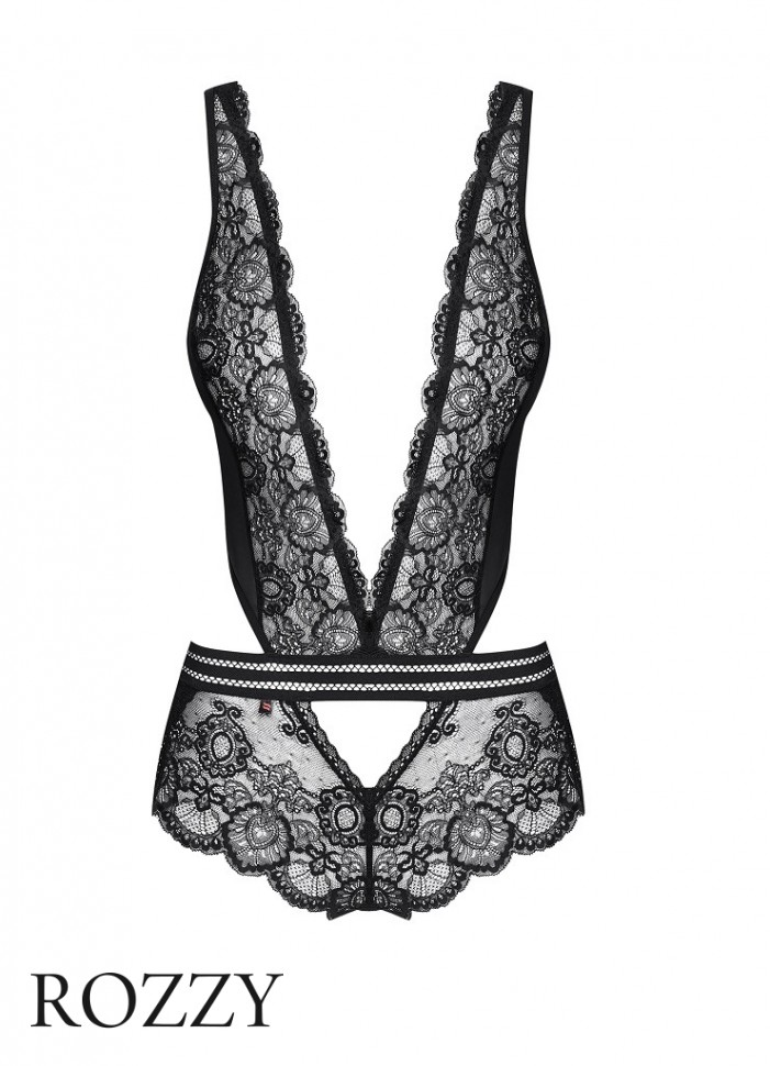 Боди Obsessive 853 Teddy черный   