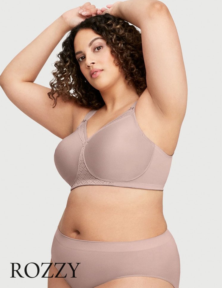 Бюстгальтер без косточек Glamorise GI1080 серо-коричневый
