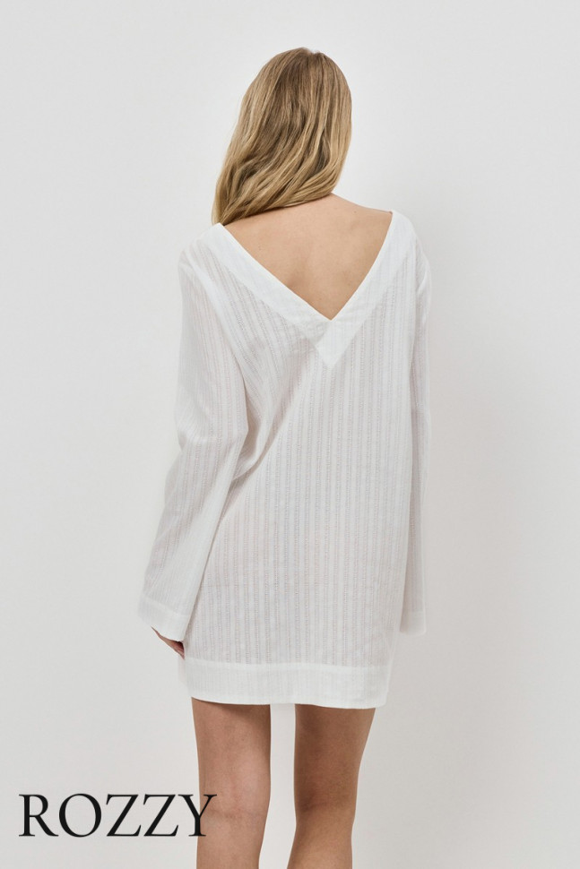 Платье домашнее хлопковое Aruelle Elara слоновая кость