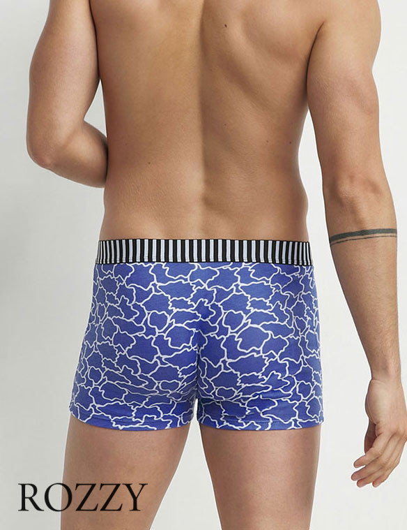 Трусы шорты мужские DIM 0C6D синий/черный/котильон (уп.3шт.) 