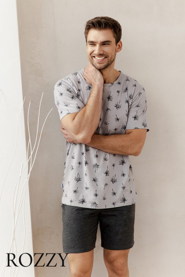 Пижама мужская Taro Archie 3391 светло-серый/графитовый