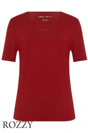 Футболка домашняя Nina Von C Modal 16460874 бордовый