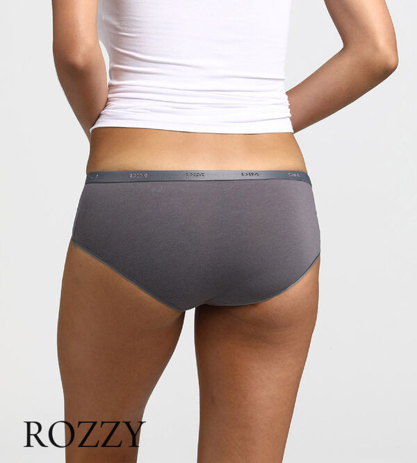 Трусы шорты хлопковые DIM Les Pockets Eco 4H01/3 темно-серый/розовый/серый (уп.3шт.)