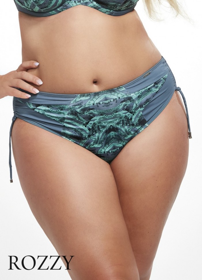 Трусы купальные классика Kris Line Bali Graphitte/Green бирюзовый