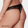 Трусы стринги Esotiq Rejoice 38725 черно-бежевый