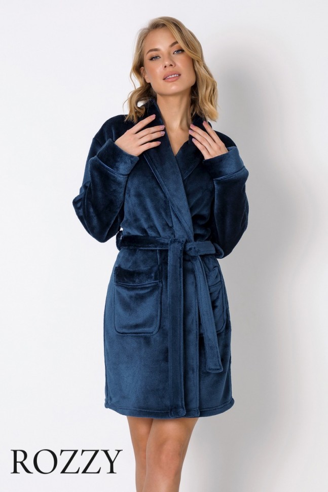 Халат флисовый Aruelle Eve Blue синий