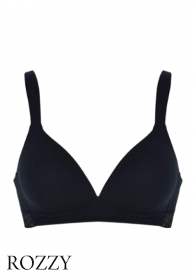 Бюстгальтер без косточек хлопковый Naturana Baumwolle 5330 черный К