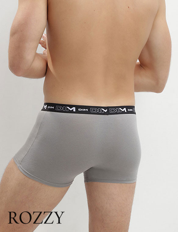 Трусы шорты мужские DIM 6596/2 антрацит/белый (уп.2шт.)