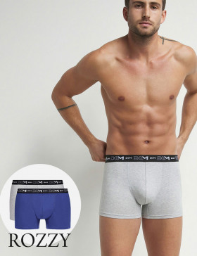 Трусы шорты мужские DIM 6596/2 синий/кварц (уп.2шт.)