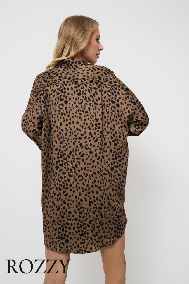 Сорочка вискозная Aruelle Kianna леопардовая