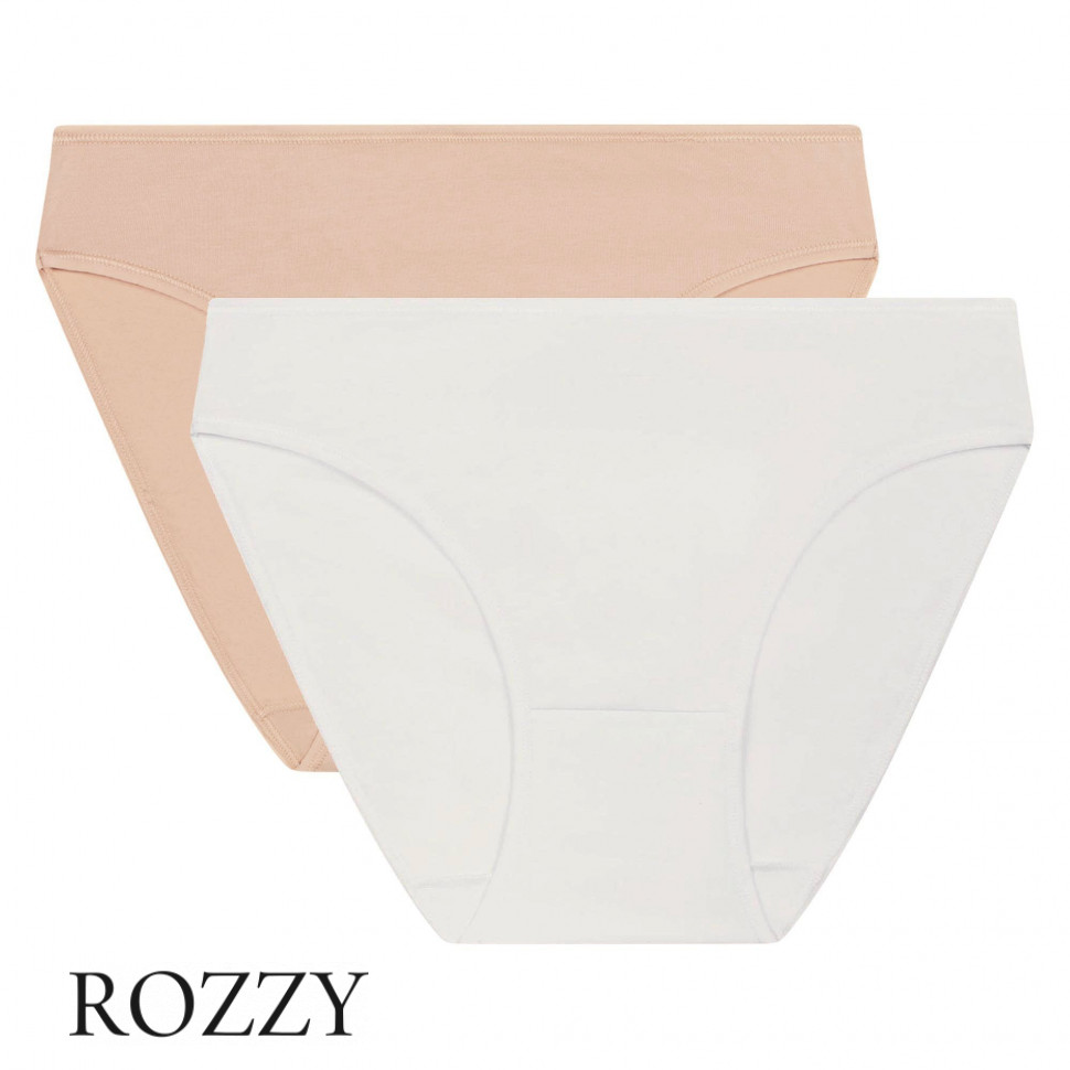 Трусы слипы хлопковые DIM Coton Stretch 05DW телесный/белый