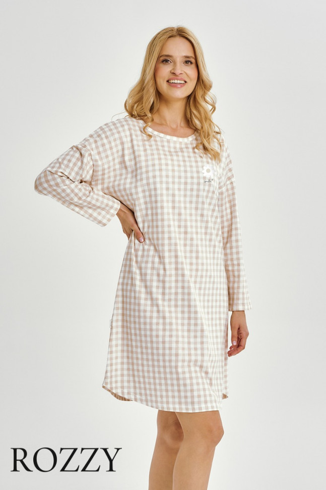 Сорочка хлопковая Taro Vera 3437 светло-бежевый